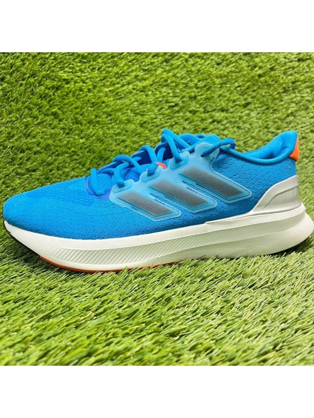 Adidas Ultrarun 5 Boys Size 7Y Blue Silver Black Athletic Running Shoes Sneakers